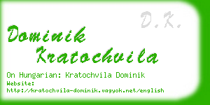 dominik kratochvila business card